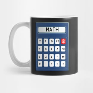 MATH SUBJECT STICKERS, CALCULATOR WITH SUBJECT (MATH) PRINTED ON IT'S DISPLAY, Great Design for Students & Math Teachers Mug